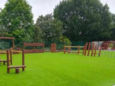 fully installed clean artificial turf