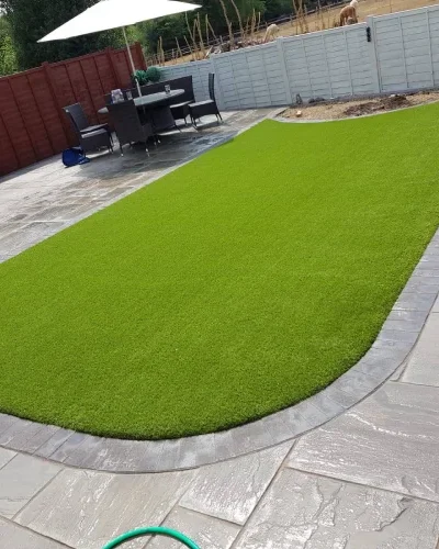 luxe grass installation at backyard
