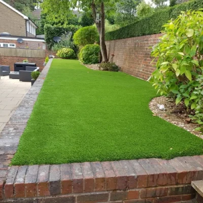 luxe grass installed in garden