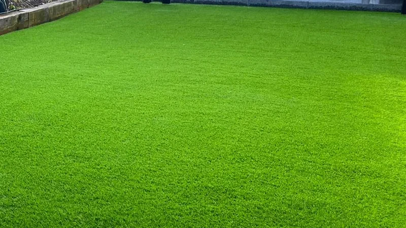 superior turf installed in home backyard